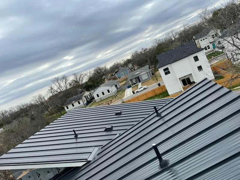 Standing seam metal roof panels with vents for Skylight Repair in St. Clair